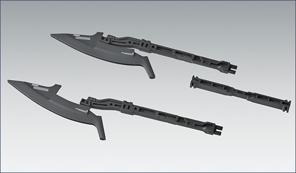 從斧頭替換成鐳射薙刀，裝上護盾！切換組裝機構，樂趣無窮